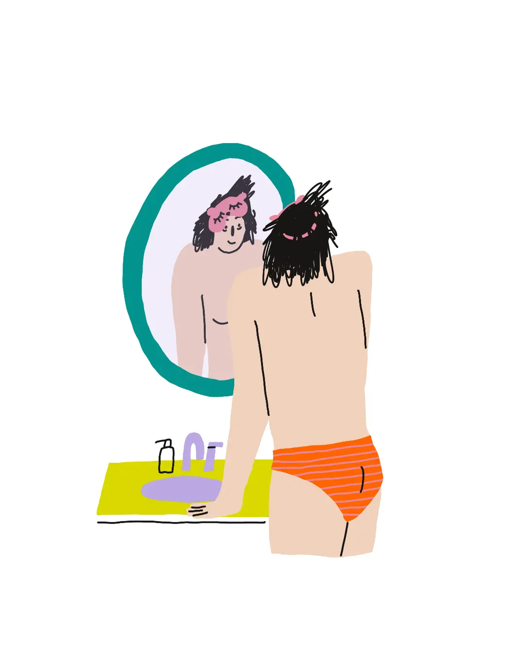Morning mirror routine